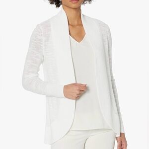 Lilly Pulitzer XS White Amalie Open-Front Sweater EUC